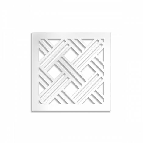 CLASSICAL D - Pannello in PVC traforato - spessore 10mm - Colore: bianco - Misura: 73x73 cm