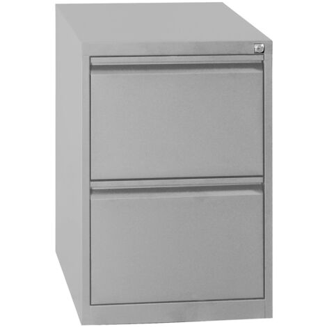 Classificatore 2 Cassetti 46x62x70,5 cm in Metallo Grigio