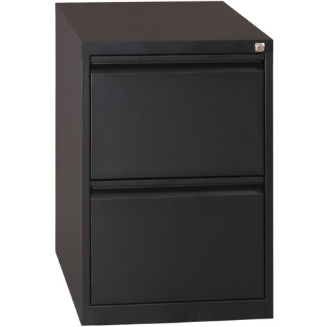 Classificatore 2 Cassetti 46x62x70,5 cm in Metallo Nero