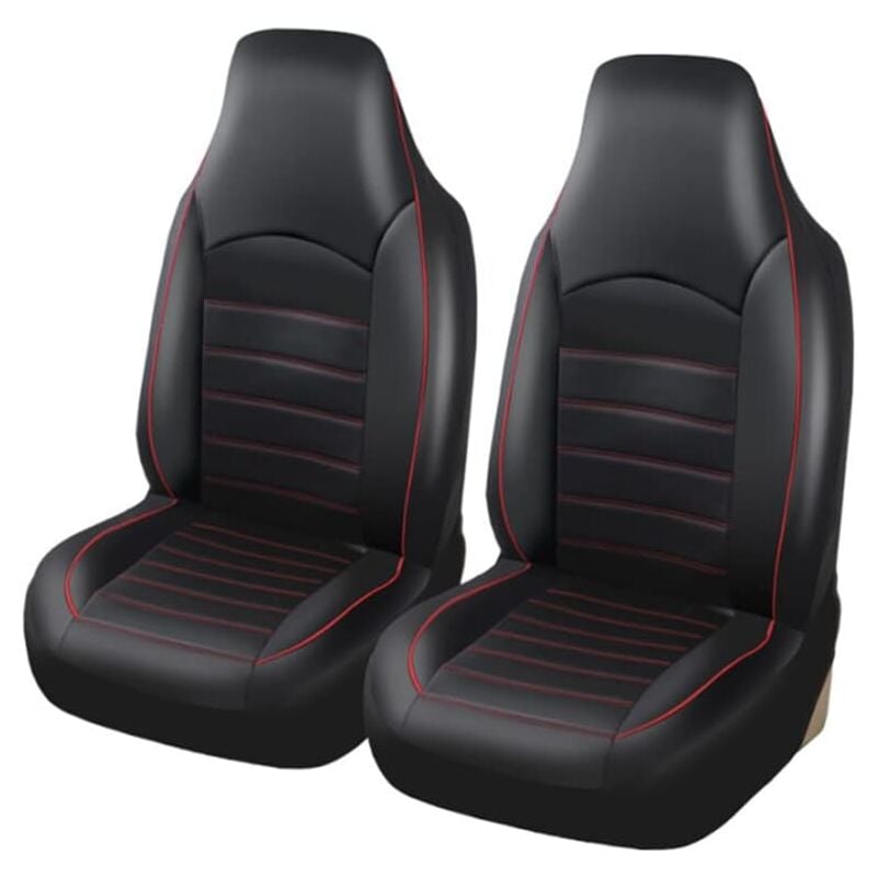 Classique Housses de Siège de Voiture Avant Universelle, Housse de Sieges Auto Couvre Siege Auto Avant, Rouge