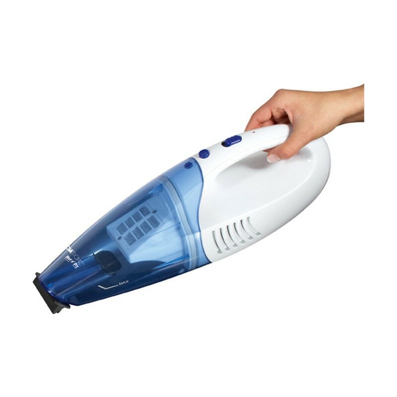 Clatronic - Aspirateur à main 2en1 sans fil aks 828 Blanc/bleu