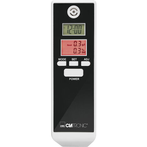 Clatronic AT 3605 Alkoholtester Weiß, Schwarz 0.0 bis 1.9 ‰ inkl. Display, Verschiedene Einheiten an