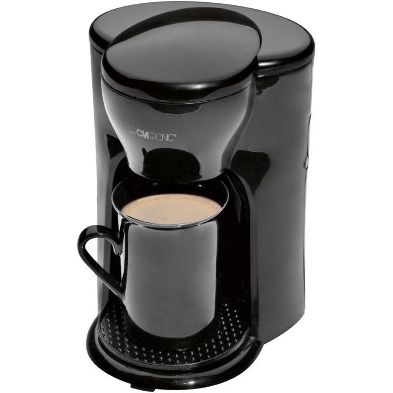 Clatronic - Ka 3356 - Cafetera Eléctrica Pequeña De Goteo Automática, Capacidad De 1 Taza Café, Filtro Permanente, Incluye Taza, 330W, Óptimo