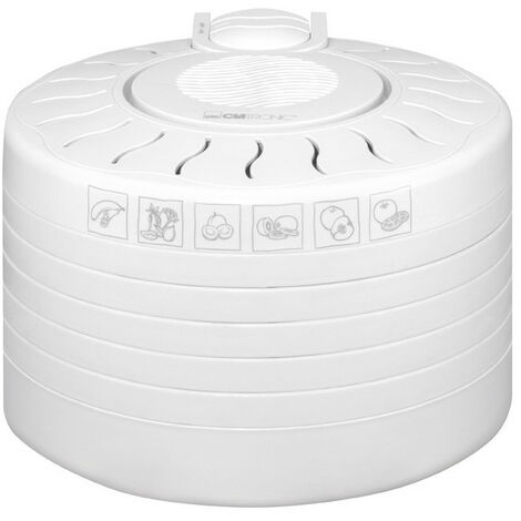 Clatronic DR 2751 - Déshydrateur alimentaire, 5 plateaux, 250 W, couleur blanc