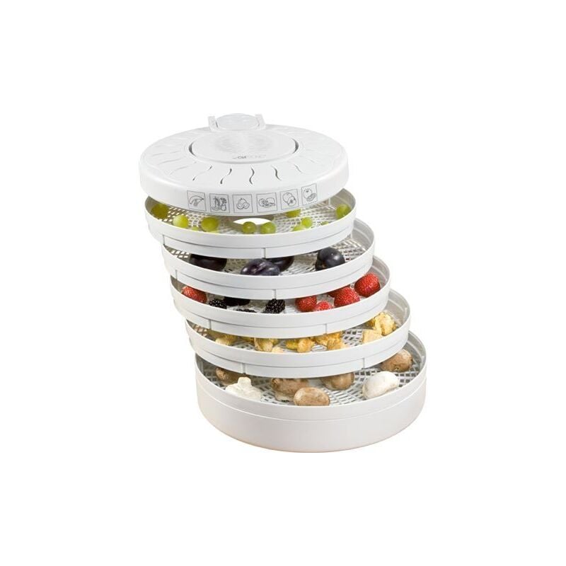 Clatronic - dr 2751 - Disidratatore alimentare, 5 teglie, 250 w, colore bianco