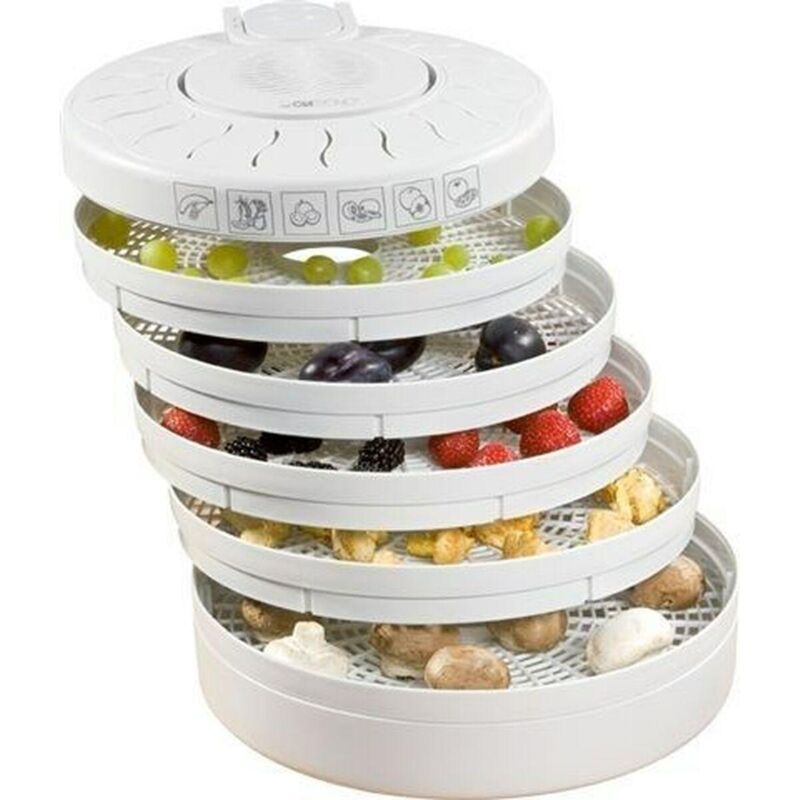 Clatronic - dr 2751 - Disidratatore alimentare, 5 teglie, 250 w, colore bianco