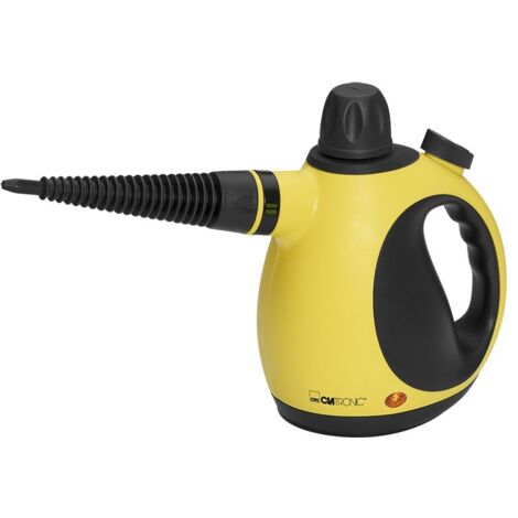 Clatronic DR 3653 pulitore a vapore nero e giallo compatto