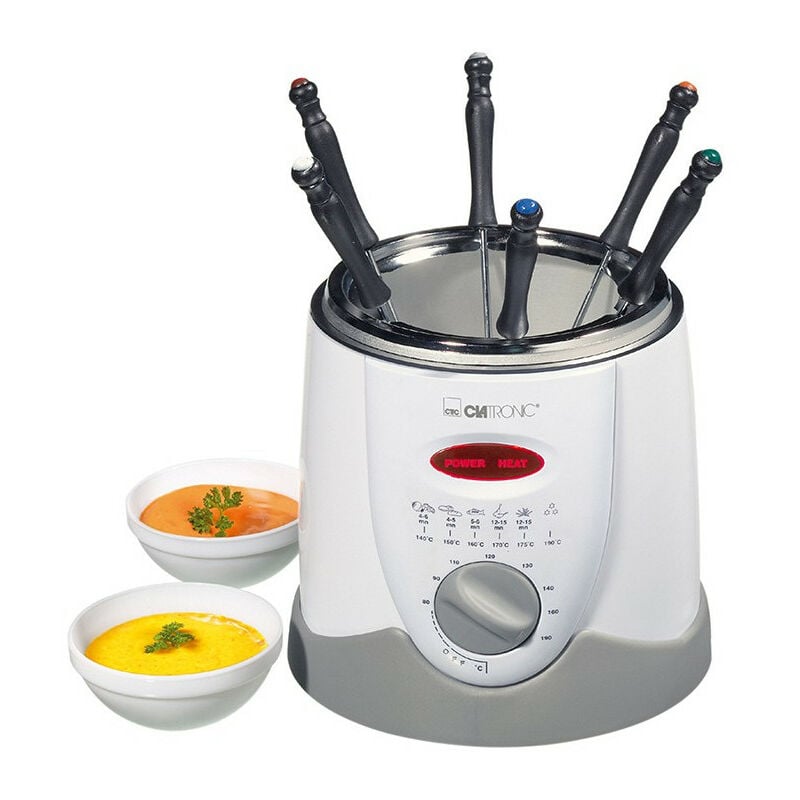 Friteuse et fondue pour 6 personnes 1L Clatronic FFR 2916 Blanc