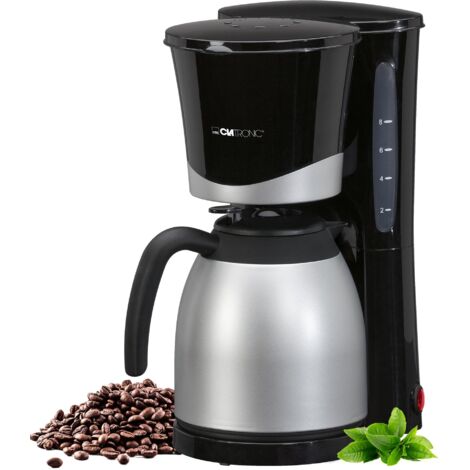 Clatronic® KA 3327 - Macchina da caffè con filtro da 8 a 10 tazze, con caraffa termica, sistema antigoccia e spegnimento automatico, inserto filtro estraibile, indicatore del livello dell'acqua, 1