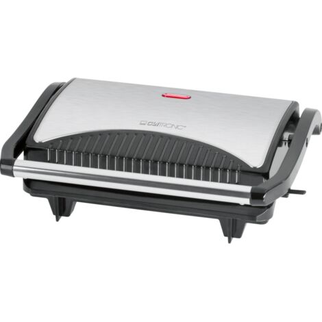 Clatronic MG 3519 Elektro Kontaktgrill Schwarz, Edelstahl