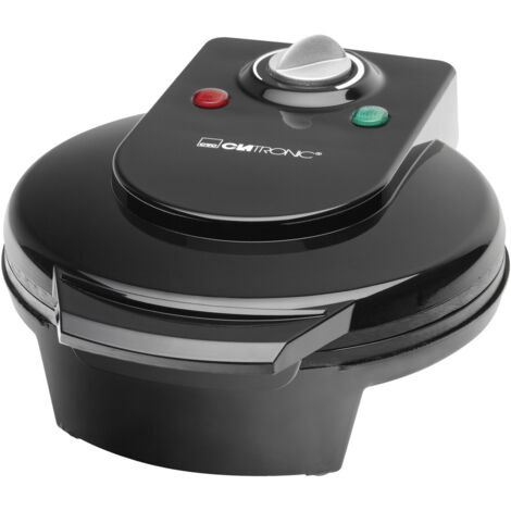 Clatronic WA 3491 Waffeleisen Waffelmaschine in Cor-Form, 1200 W, Acier, Schwarz