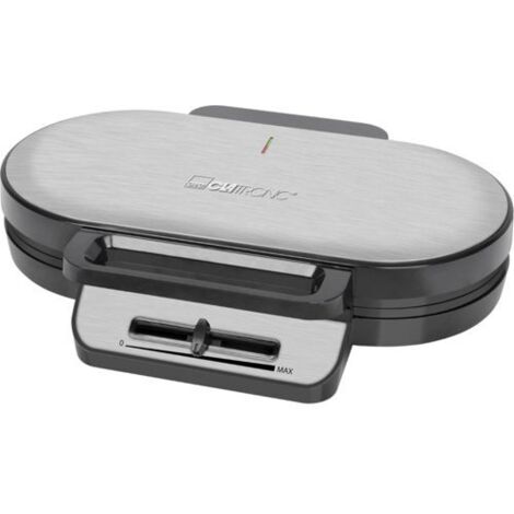 Clatronic WA 3745 Doppel-Waffeleisen  Inox, Schwarz