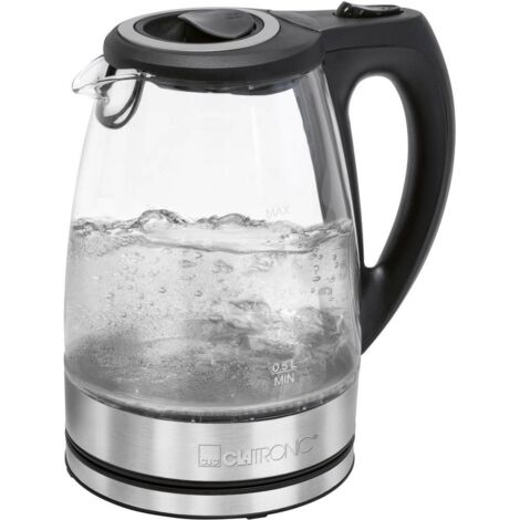 Clatronic WKS 3744 G Bollitore acciaio inox, Vetro Capacità effettiva: 1.7 l