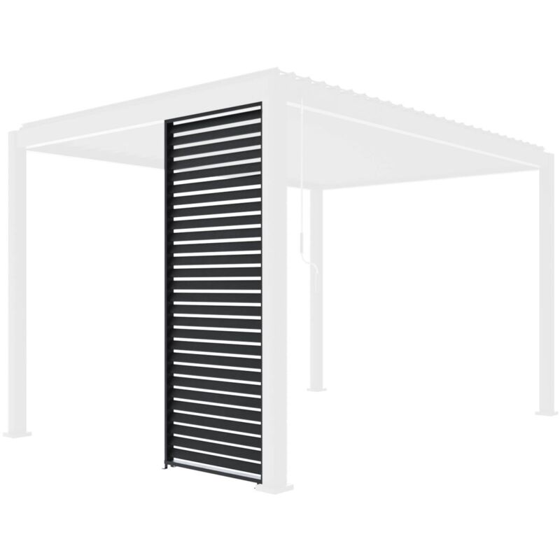 Sweeek - Persienne 100cm pour pergola bioclimatique Triomphe. panneau brise vue. côté 3m. aluminium. anthracite