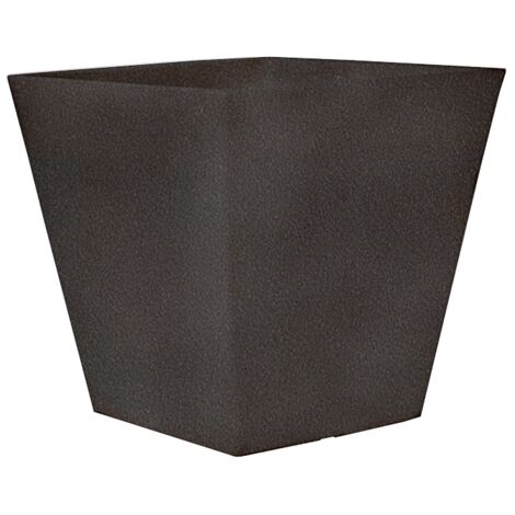 CLAVEL 30 Fioriera quadrata da interno ed esterno per piante e fiori Molto resistente al passare del tempo. Realizzata in polietilene in Spagna - Grigio