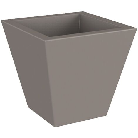 CLAVEL 30 Quadratischer Blumenkasten für den Innen- und Außenbereich für Pflanzen und Blumen Sehr witterungsbeständig. Hergestellt aus Polyethylen in Spanien