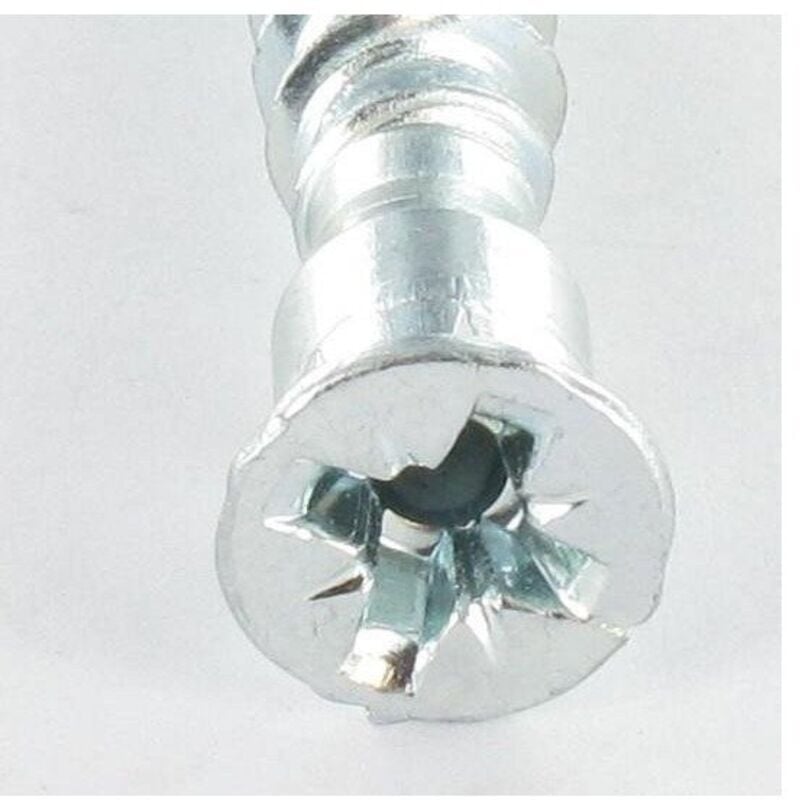 Vis d'assemblage confirmat Tête fraisée tf Pozi N°3 7X50 Cranté Acier zingué à-200 pièces