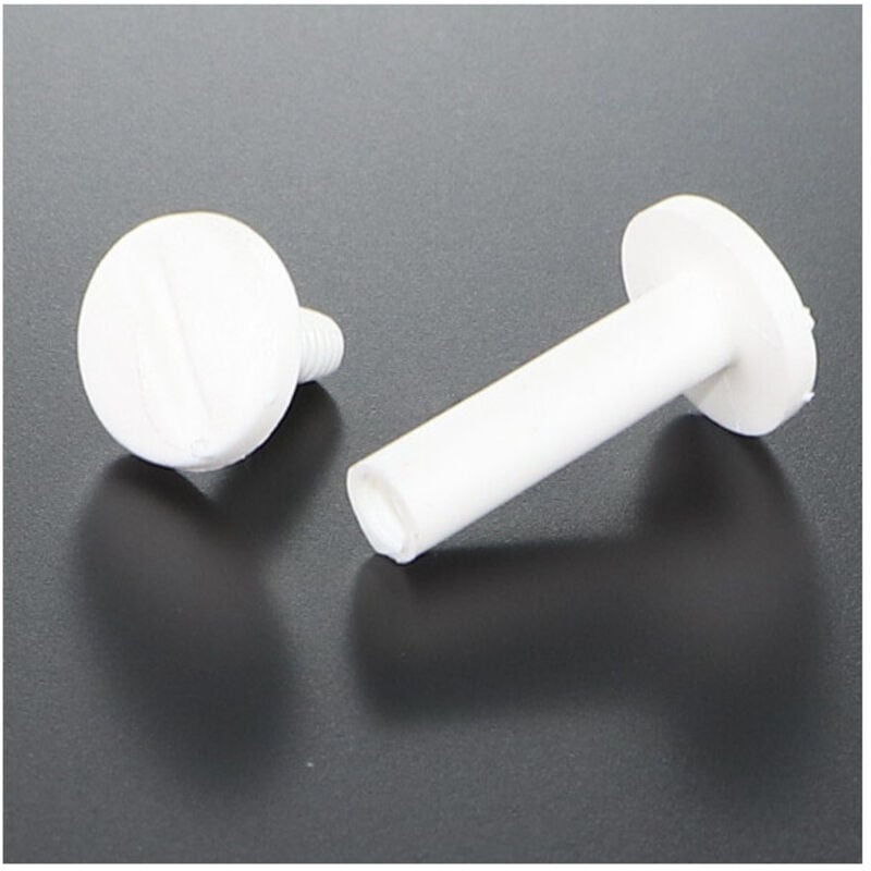 Vis relieur M4X20 Diamètre Tube 5 Nylon Blanc 2 pièces Mâle femelle-100 pièces