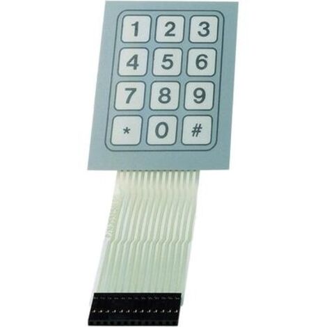 CLAVIER À MEMBRANE MATRICE 3 X 4 SU709930 1 PCS. TRU COMPONENTS 1341282