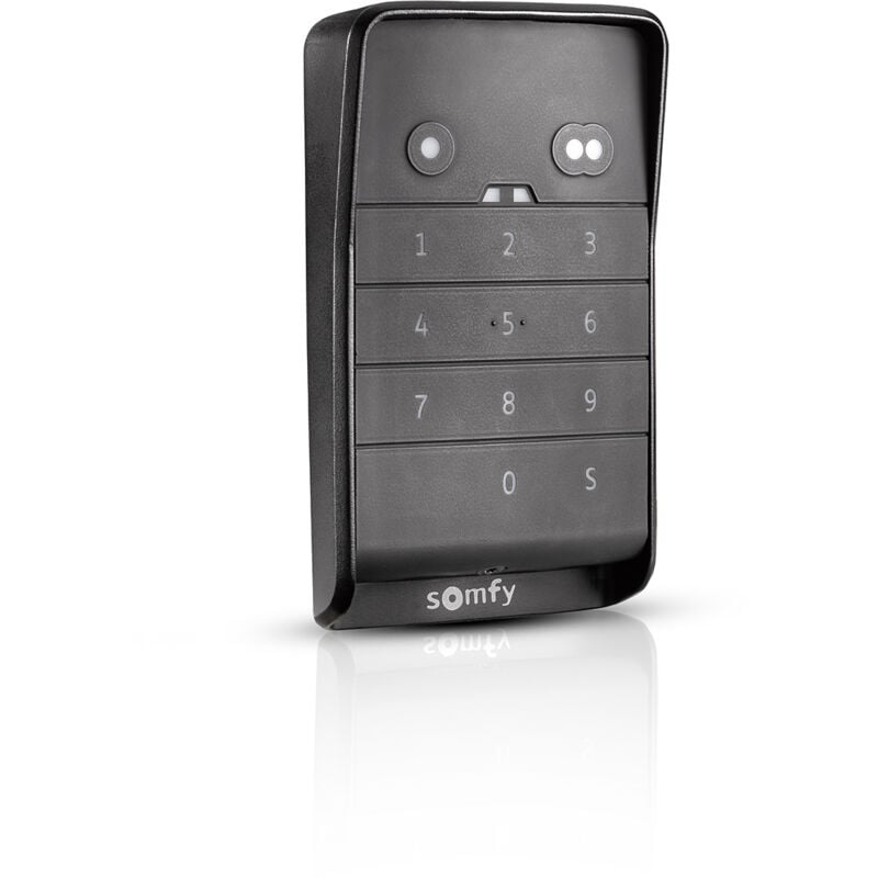 1870916 - Clavier à code 2 touches radio rts - Pour ouvrir un moteur rts de portail et/ou porte de garage avec un code - Sans fil - Etanche - Somfy