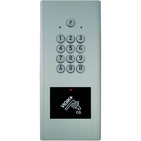 Clavier codé avec lecteur VIGIK+ intégré / gestion temps réel - finition argent - AIPHONE HEACTRV3
