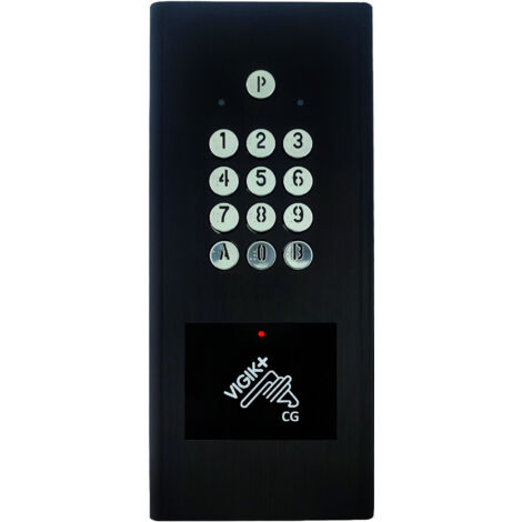 Clavier codé avec VIGIK+ intégré et gestion TR, finition noir - Délai 4 semaines - AIPHONE HEACTRBKV3