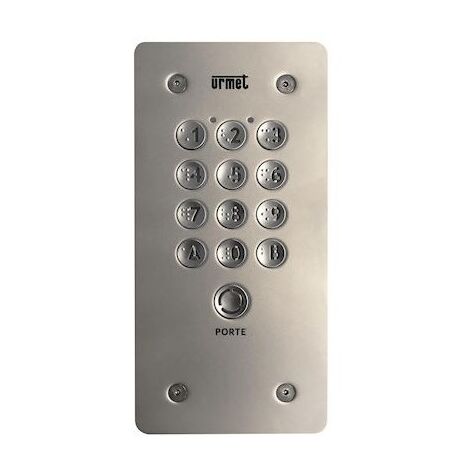 Clavier codé inox microbille - 12 touches et bouton porte URMET CE20IM4