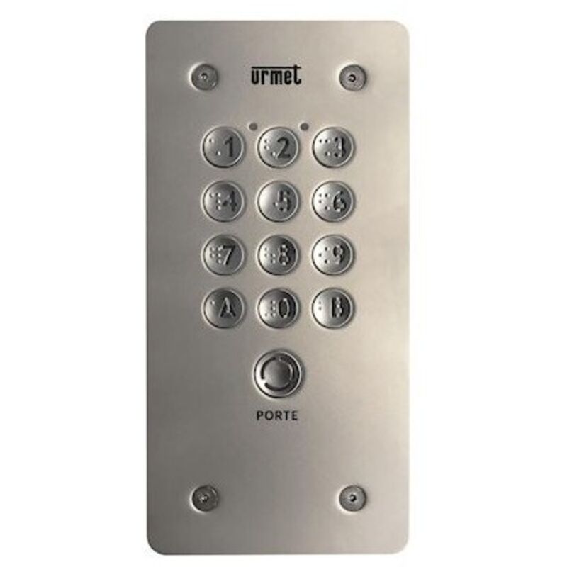 Clavier codé inox microbille - 12 touches et bouton porte Urmet CE20IM4