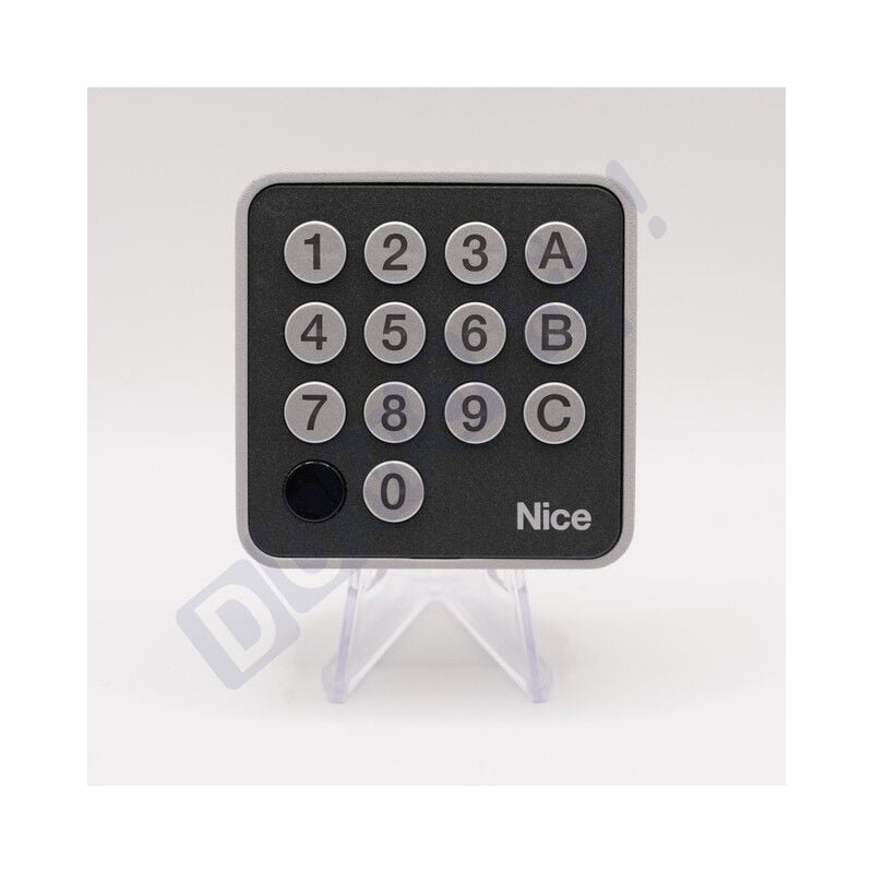 Edswg : Clavier à code sans fil pour portails et portes de garage - 13 touches rétroéclairées - IP54 - Fréquence : 433,92 MHz - Nice