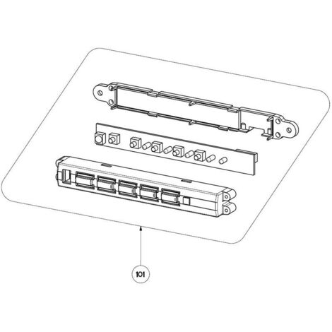 Clavier de commande Hotte 133.0386.936, 5024003 ROBLIN Hotte 133.0386.936, 5024003 ROBLIN