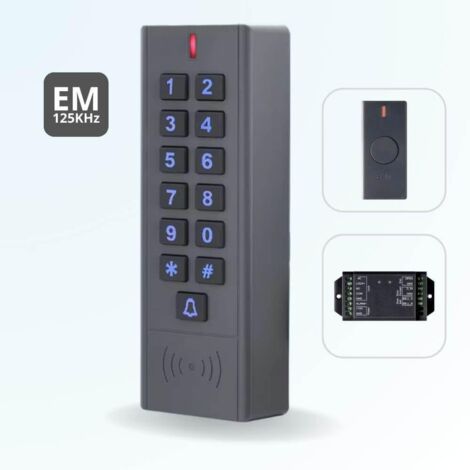 Clavier de contrôle d'accès sans fil S7 étanche à codes et badges RFID EM