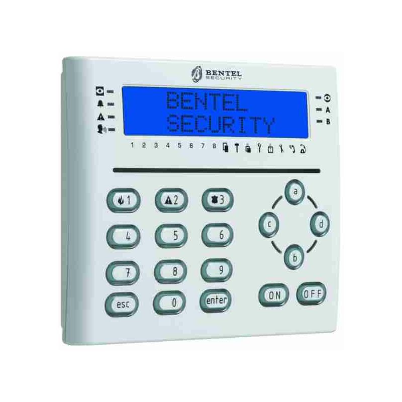 Clavier lcd blanc absoluta t-white. avec lecteur de proximité et extension