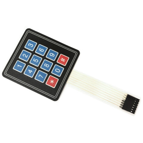 Clavier matriciel 3x4 à membrane, microcontrôleur, clavier étendu, panneau de commande