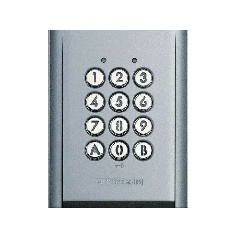 Clavier saillie métal injecté, rétro éclairé, 100 codes, 2 relais, alim 12/24 VC