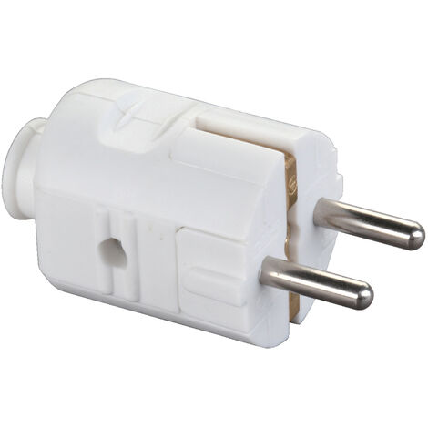 Clavija 10/16A TT 4,8mm - Blanco