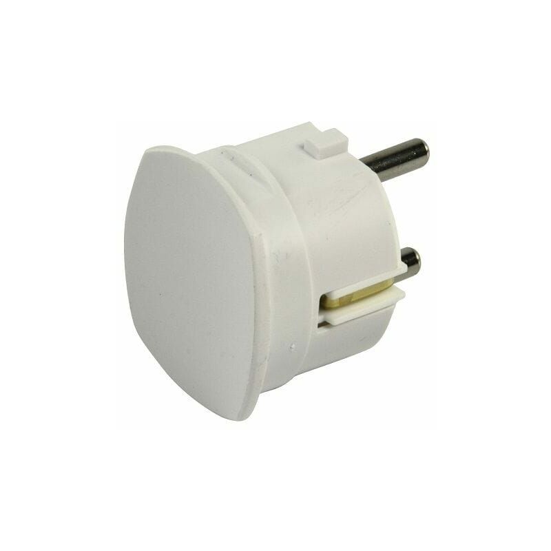 

Clavija enchufe schuko acodado macho 16 A Blanco