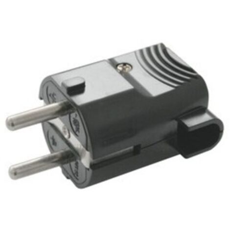 Clavija acodada con toma a tierra color negro 16 V Electro Dh 36.025/N 8430552117543
