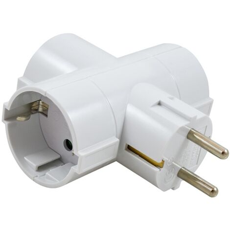 CLAVIJA ADAPTADOR TRIP TT LAT C/PROTEC INF 16A BL - 4,8 MM