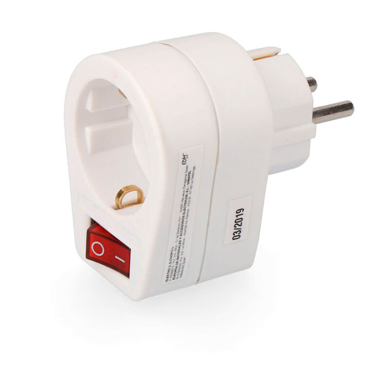 

Clavija adaptadora con interruptor envasada - EDM