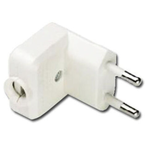 Clavija bipolar acodada blanca 11006-50529 blister