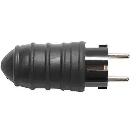 Clavija bipolar de goma (cee 7/7), ip44, 16a 250v