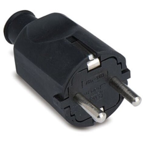 CLAVIJA BIPOLAR GOMA 16A NEGRO 250V - 1133