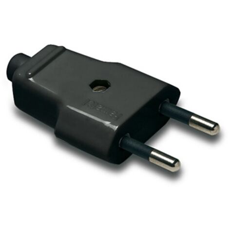 Rallonge Europlug 2 Mètres - Prise Européenne Type C, Câble Plat Noir, Max 2.5A