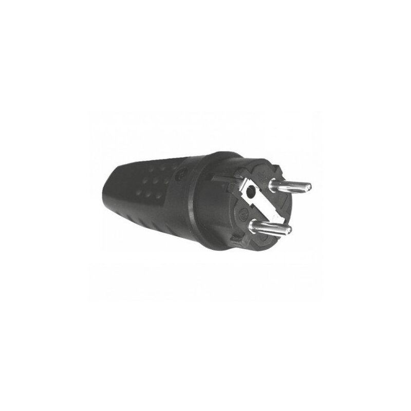 

Clavija Red Electrica Schuko Macho IP44 GOMA Color NEGRO K16010
