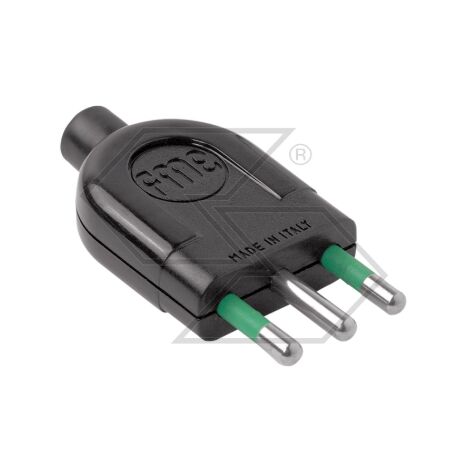 Clavija de 2 polos + tierra 16A 220V paso ancho