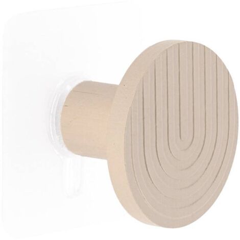 Clavija de bambú madera grabada d 5cm en la etiqueta - beige - Tendance