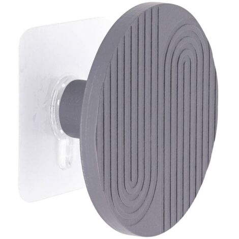 Clavija de bambú madera grabada d 8cm en la etiqueta - gris - Tendance