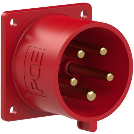 Clavija de panel recta 32A 400V 3P+Z+N IP44