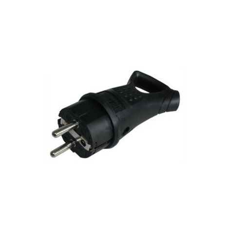 Clavija Eléctrica Aerea Hembra Schuko Goma A Dedo Negra 16a Dh 36.046/d