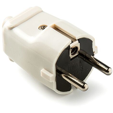 Clavija enchufe PVC DUOLEC aérea. Color blanco -